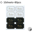 Gilding Blessing Words Seal Stickers 10 Sheets | Party Decor Decorative Seal Stickers Axl 10 sheets