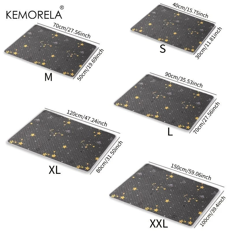 KEMORELA 2-Pack Washable Dog Training Mats | Reusable Pet Pad Dog Training Mat Axl