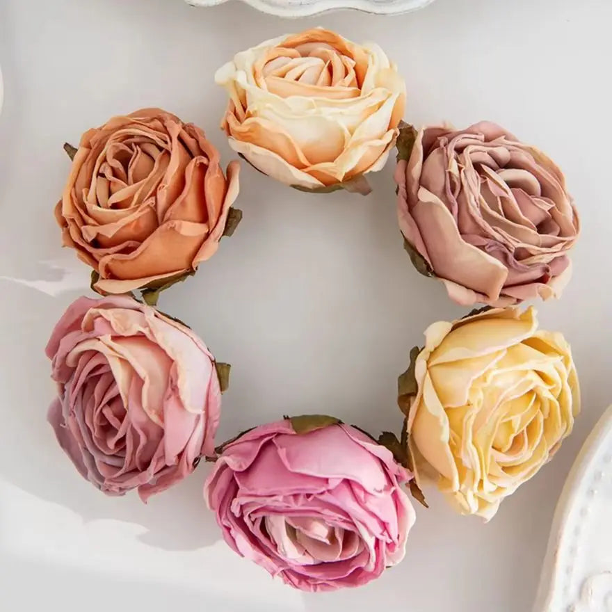Silk Burned Edge Roses – Artificial Flowers for Wedding Décor Artificial Flowers Axl