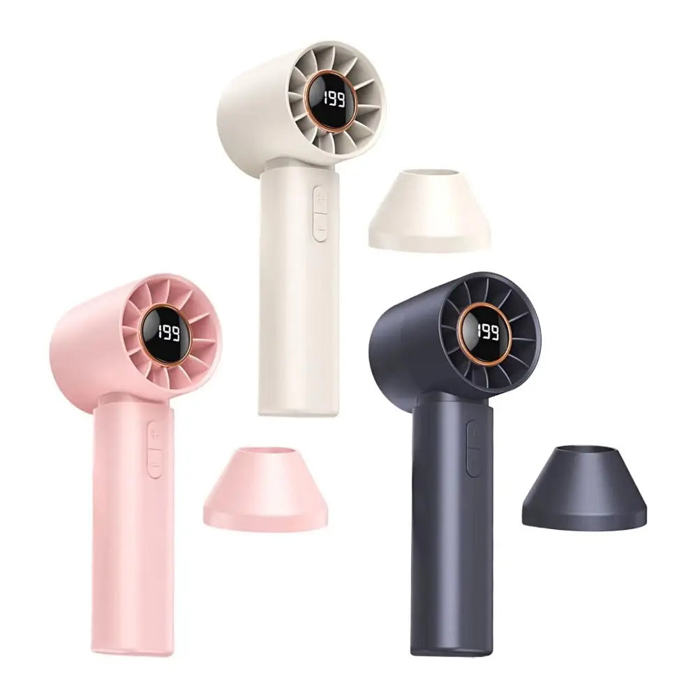 Portable Mini USB Rechargeable Fan – Digital Display, Compact Handheld Mini Fan Axl