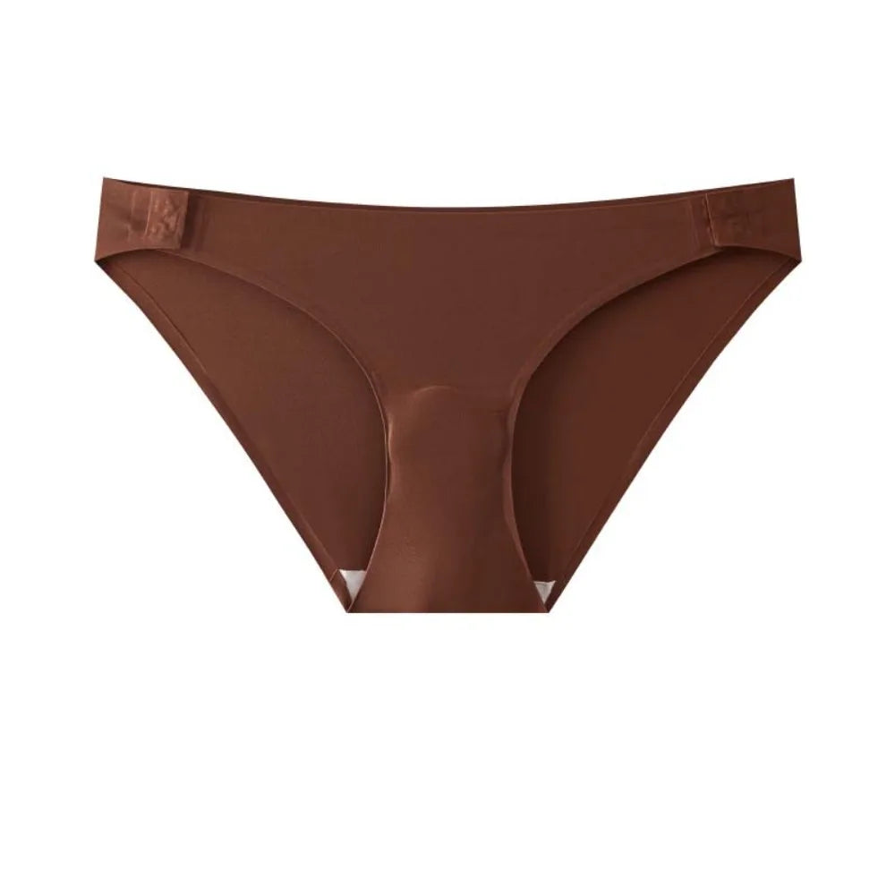 Women's Seamless Low-Rise Briefs – Side Buckle Lace Underwear Women's Briefs Axl Brown M 1pc