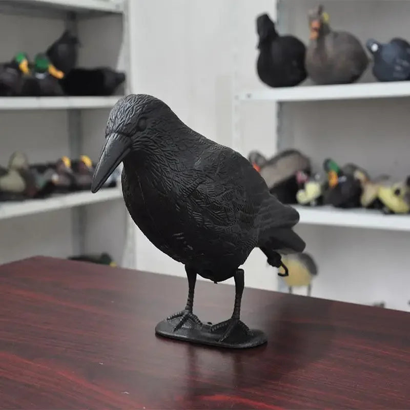 Realistic Black Crow Decoy – Outdoor Pigeon & Bird Repellent Bird Deterrent Decoy Axl