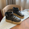 Women's Waterproof Platform Snow Boots – Plush Ankle Booties Women's Snow Boots Axl Black 37