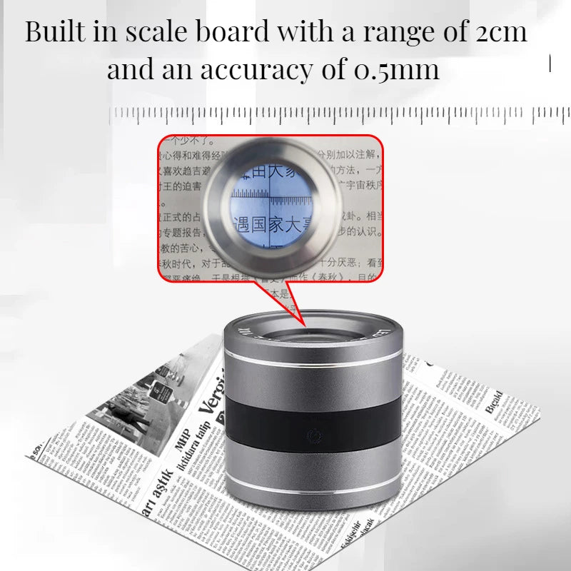 10X LED UV Magnifier Loupe – Scale Magnifying Glass for Jewelry Magnifier Loupe Axl