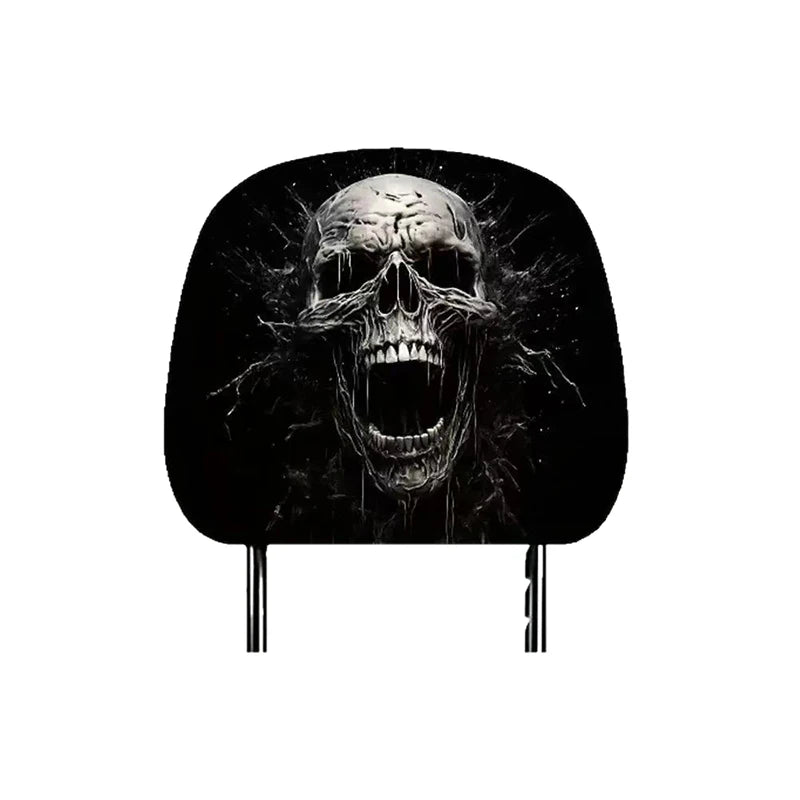 Funny Cartoon Car Headrest Cover – Halloween Auto Decoration Car Headrest Cover Axl A1