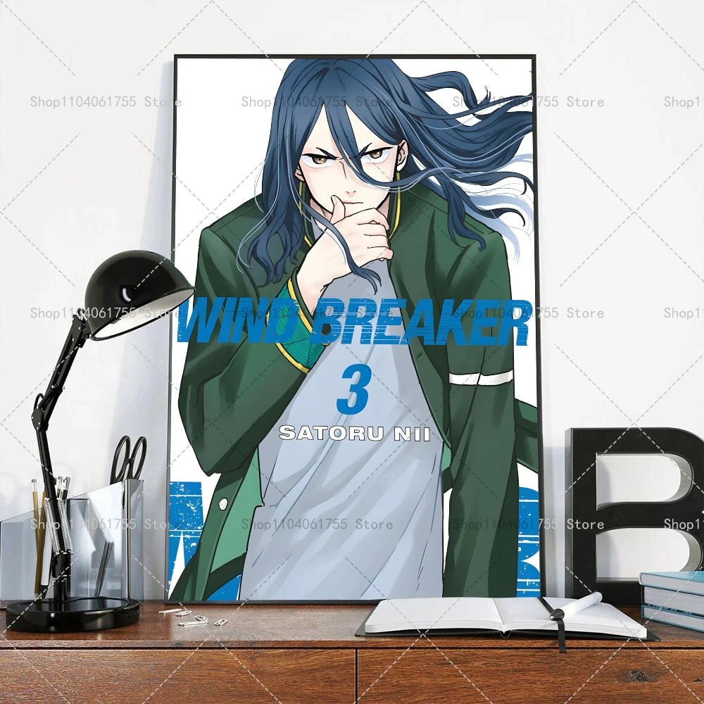 Wind Breaker Anime Wall Poster – Self-Adhesive Waterproof Sticker Anime Wall Poster Axl z3 40x60cm No Frame