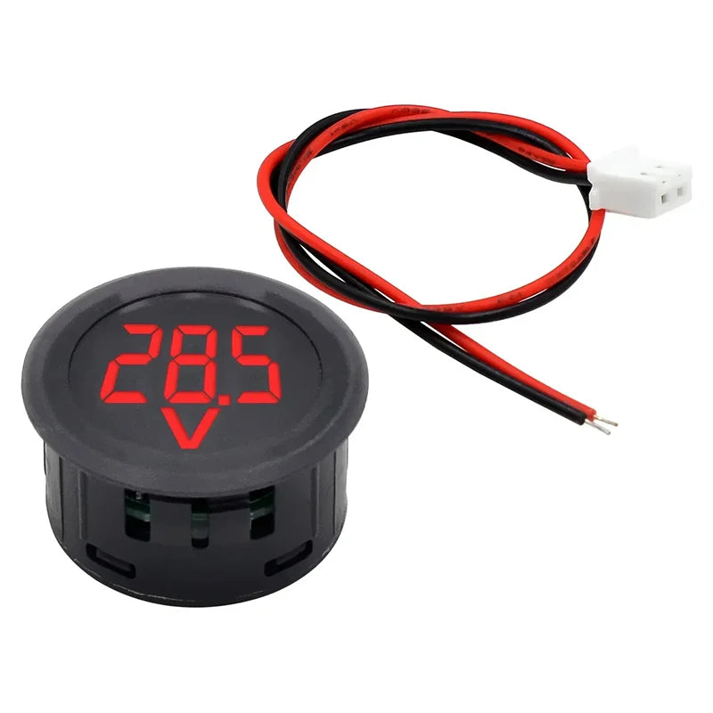 Waterproof DC 4-100V LED Digital Voltmeter – Vehicle Battery Monitor Digital Voltmeter Gauge Axl red