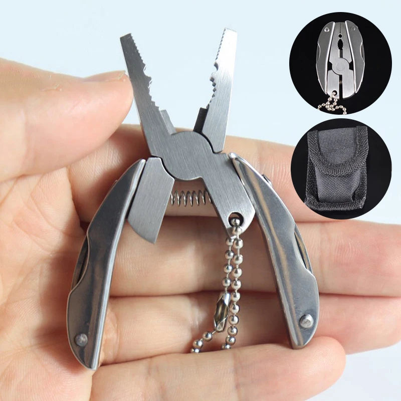Mini Stainless Steel Multitool Pliers – Keychain Pocket EDC Multitool Pliers Axl