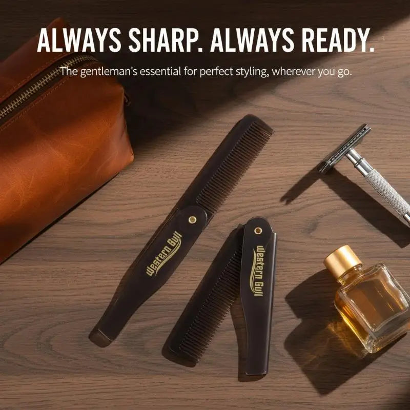 Portable Folding Pocket Comb – Hair & Beard Styling Tool Folding Hair Comb Axl