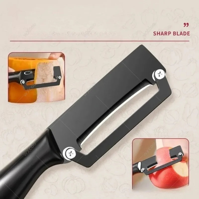 WXCOO All-Steel Fruit & Vegetable Peeler | Kitchen Peeling Tool Vegetable Peeler Axl