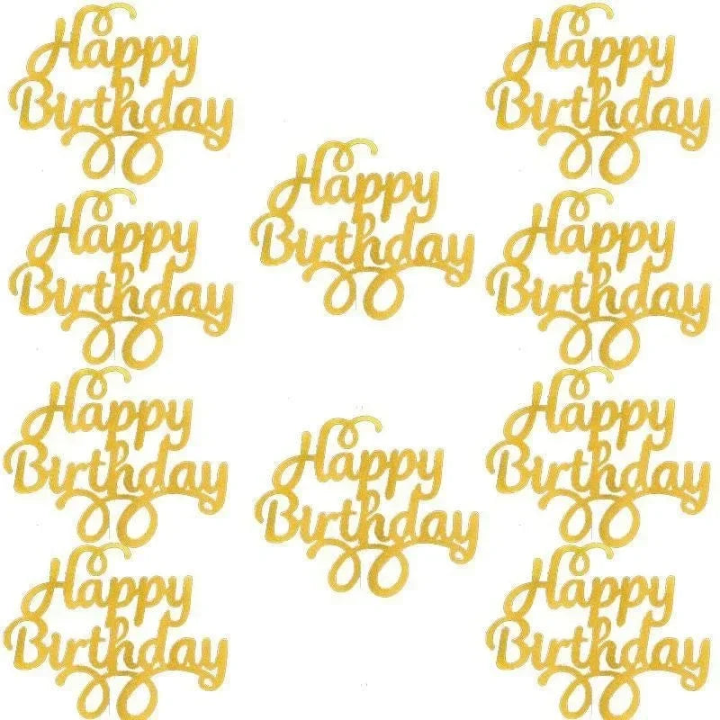Happy Birthday Cake Toppers – DIY Letter Decor 10/20pc Set Cake Topper Set Axl