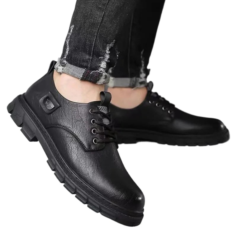 YBQJOO Men's Soft Sole Casual Leather Shoes – Nonslip Walking Men's Casual Shoes Axl