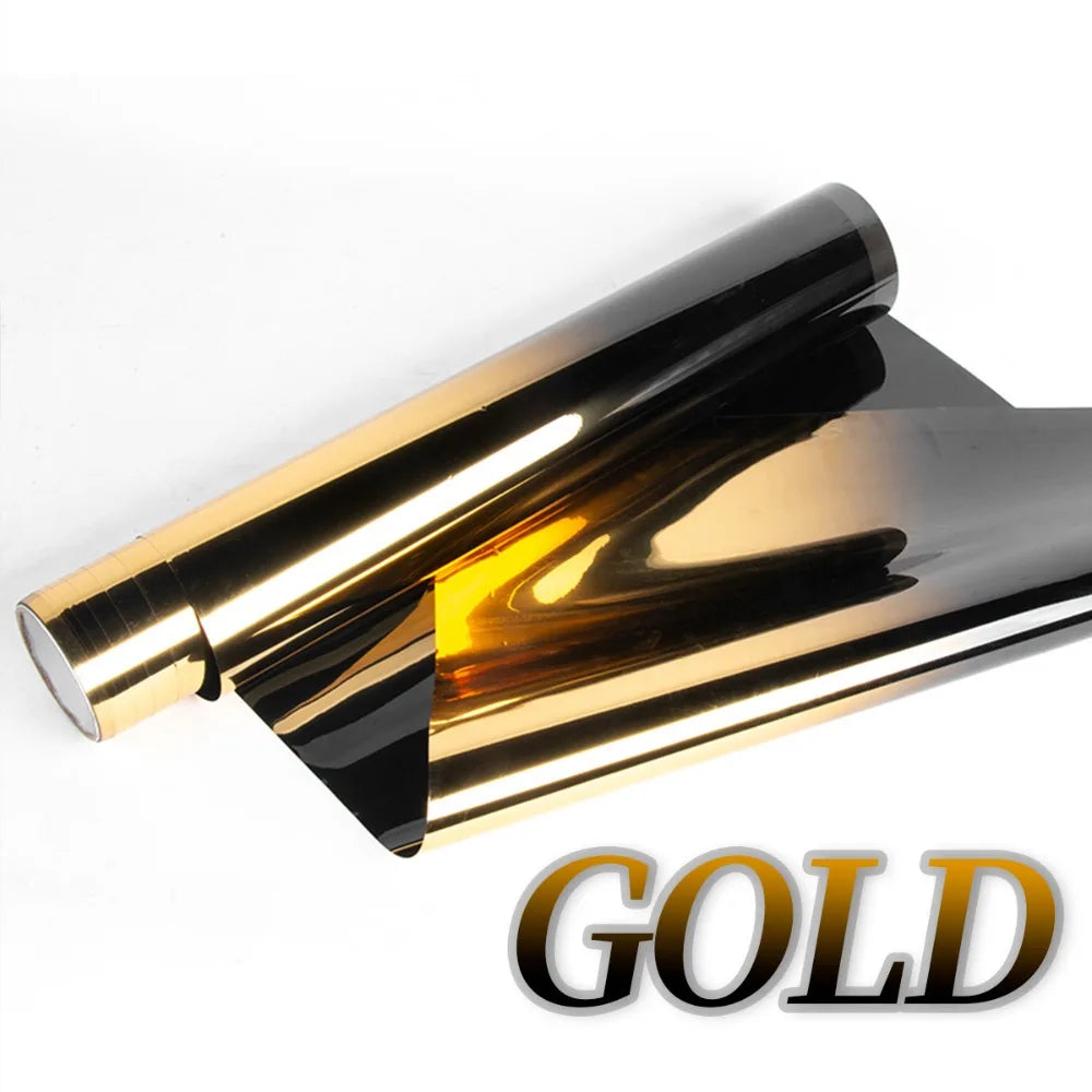 Gradient Car Window Tint Film – UV & Heat Protection 2M/3M Car Window Tint Film Axl Gold 50cmX3m