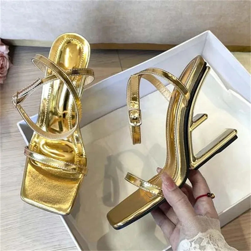 Women's High Heel Cross Strap Platform Sandals | Party Pumps High Heel Sandals Axl