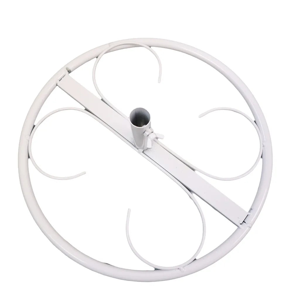 Metal Flower Pole Display Stand Base | Wedding & Home Decor Flower Display Stand Axl style2-1 hole-white