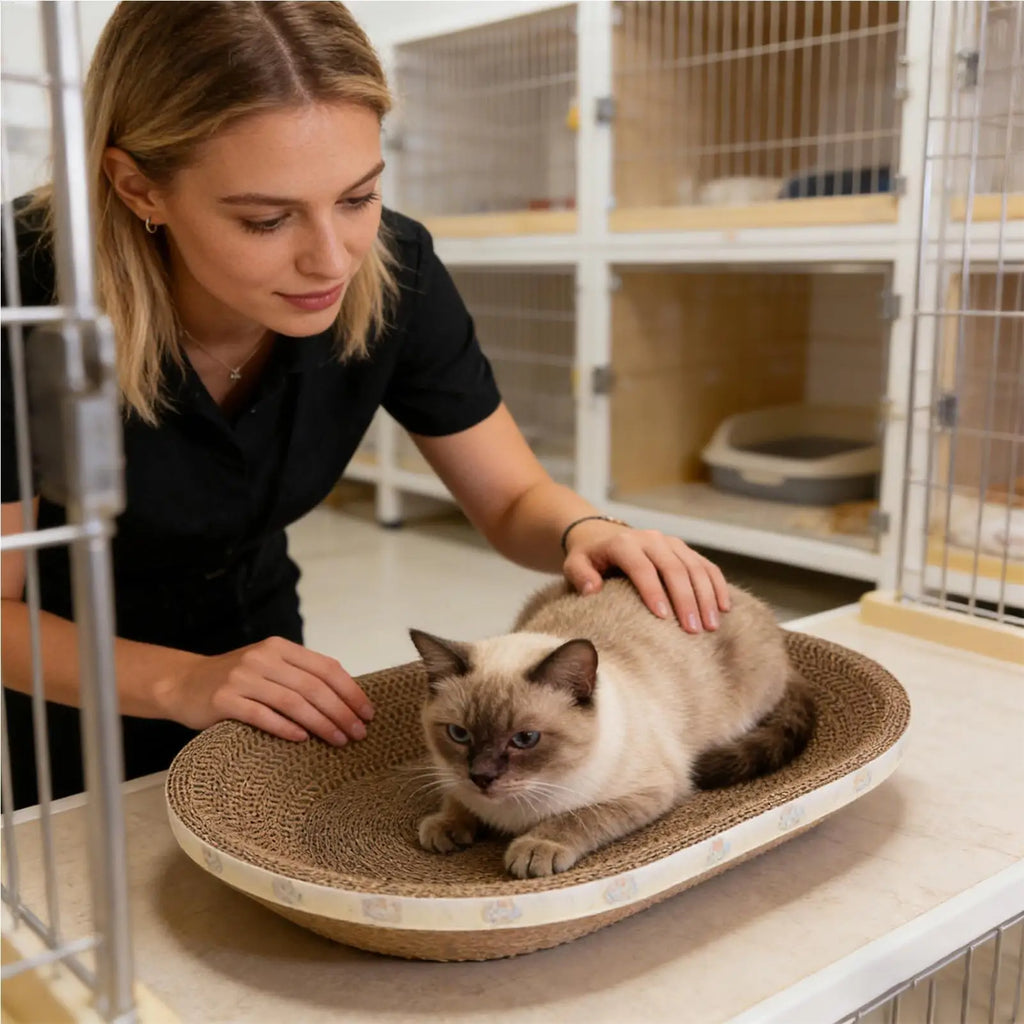Oval Corrugated Cat Scratcher Board – Scratch & Lounge Pad Cat Scratcher Pad Axl