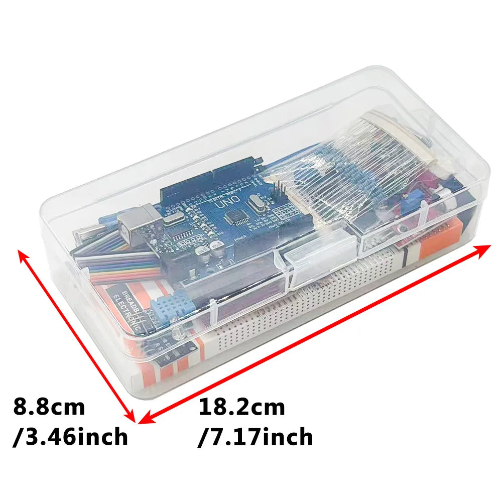 Arduino Uno R3 Starter Kit – Sensors, Breadboard & LED Electronics Learning Kit Axl