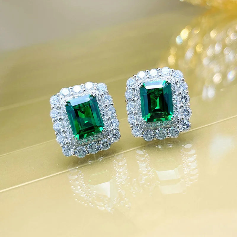 Huitan Cubic Zirconia Stud Earrings – Women's Fashion Jewelry Stud Earrings Axl