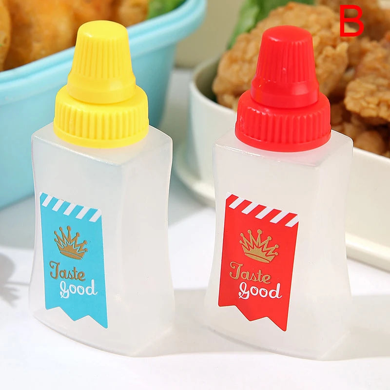 2-Pack Mini Squeeze Sauce Bottles – Portable Condiment Containers Condiment Bottle Set Axl B