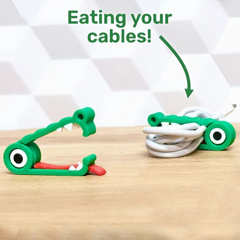 Crocodile Cable Organizer Clips 10/20 Pack – Cute Cord Holder Cable Organizer Clips Axl