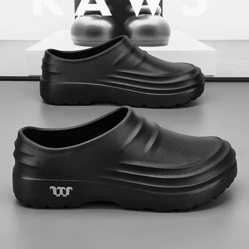 Anti-Slip Oil-Proof Chef Clogs – Men's Slip-On Work Shoes Chef Work Clogs Axl