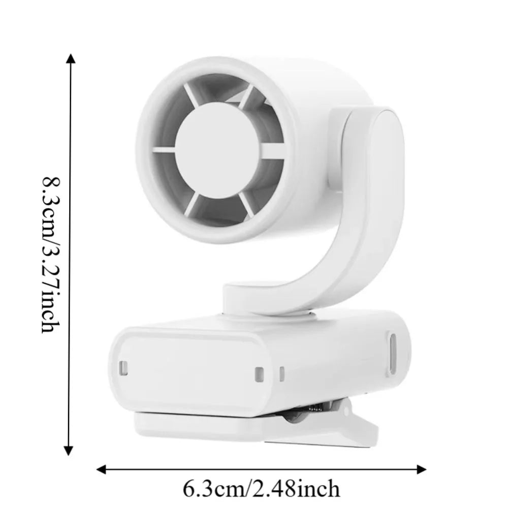 Mini Clip-On Fan – USB Rechargeable, Remote & 7.5h Battery Clip-On Personal Fan Axl