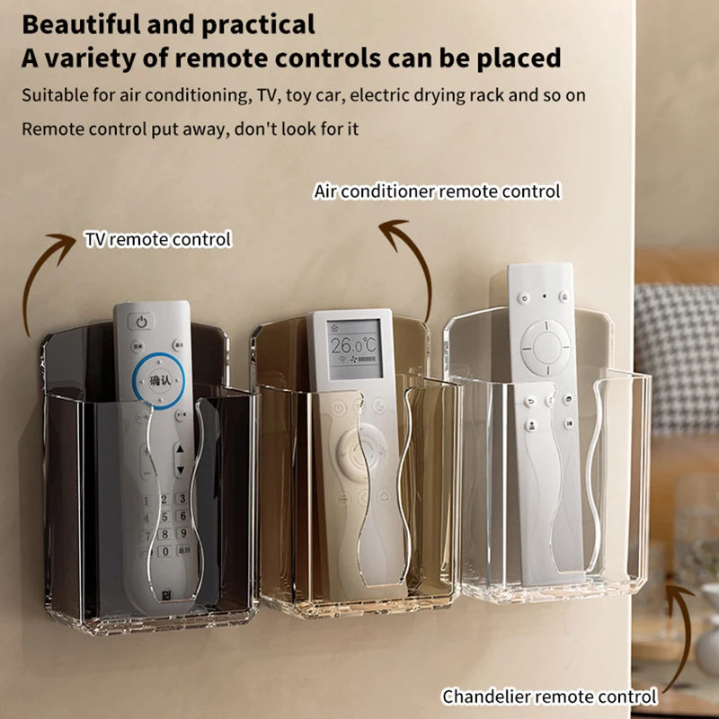 Wall Mount Phone & Remote Control Holder Storage Box Wall Storage Organizer Axl