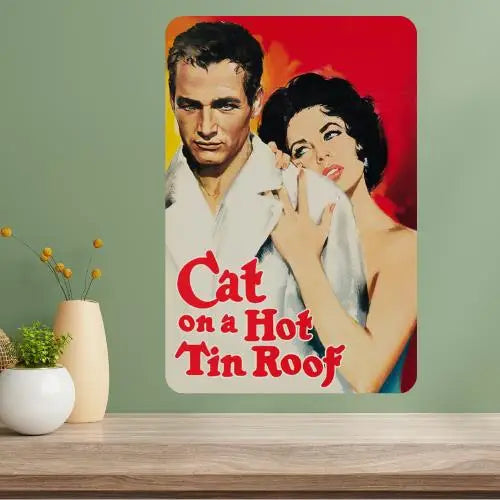 Cat on a Hot Tin Roof Classic Movie Metal Poster Sign Metal Wall Sign Axl aluminum sign aluminum 14x20cm