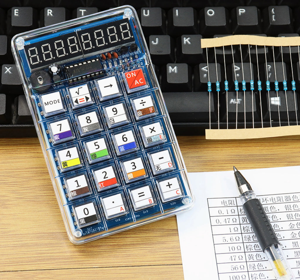 LED Calculator DIY Kit – 51 Microcontroller Soldering Practice DIY Electronics Kit Axl