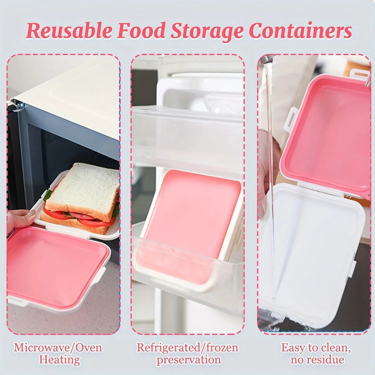 Silicone Sandwich Container – BPA-Free Snap Lid Food Storage Box Silicone Food Container Axl