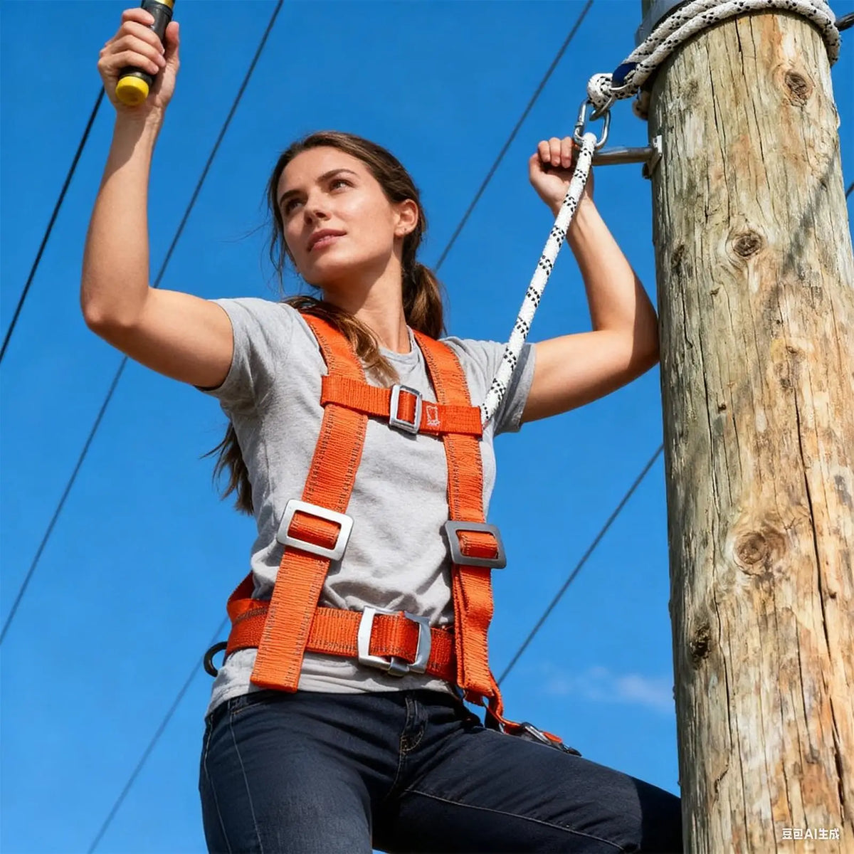 Adjustable Full Body Safety Harness – Fall Protection Gear Safety Harness Axl