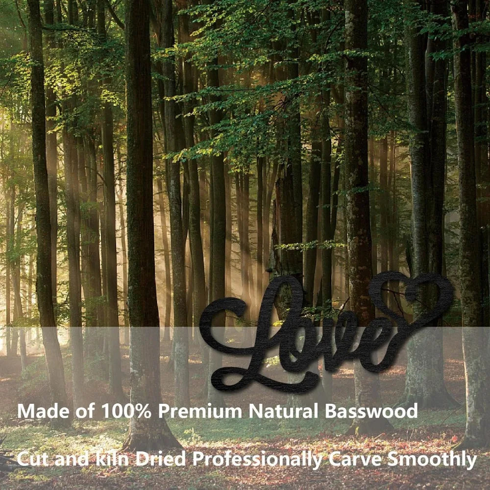 Laser Cut Wooden Love Sign – Heart Wall Art Home Décor Wooden Wall Sign Axl
