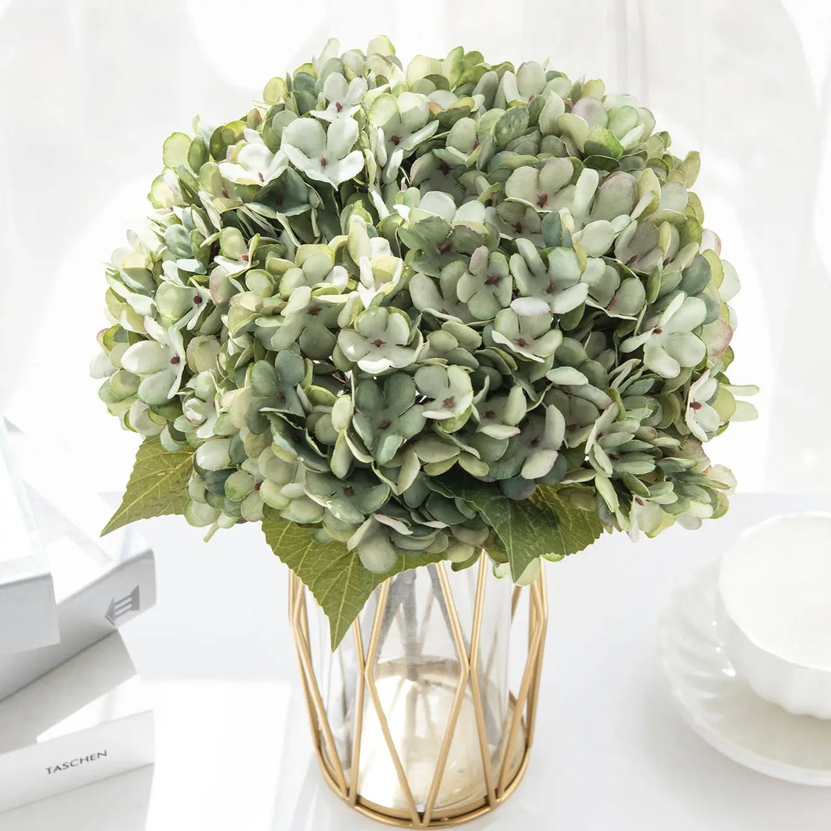 Artificial Silk Hydrangea Bouquet – Wedding & Home Decor Artificial Flower Bouquet Axl