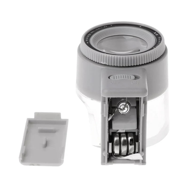 LED Scale Magnifying Glass – Adjustable Focus Cylindrical Loupe LED Magnifying Loupe Axl