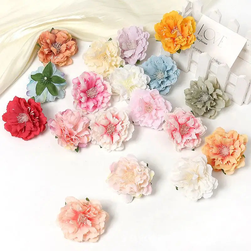 Silk Peony Artificial Flower Heads 10/30 Pcs – Wedding & Home Décor Artificial Flower Heads Axl