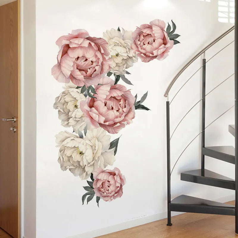 3D Peony Flower Wall Sticker | Floral Room Décor 40×60cm Wall Sticker Axl