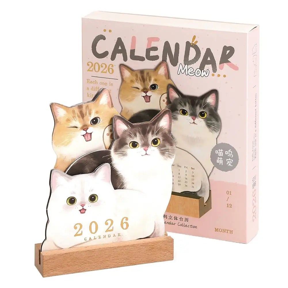 2026 Cat & Dog Desk Calendar – Monthly Planner & To-Do List Desk Calendar Axl B