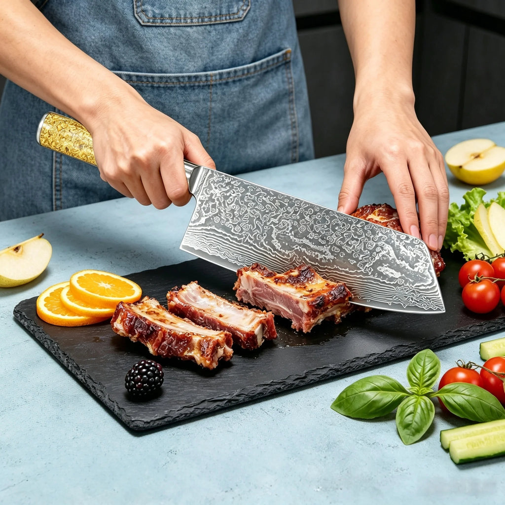 67-Layer Damascus Steel Cleaver | Professional Chef Knife Damascus Steel Cleaver Axl