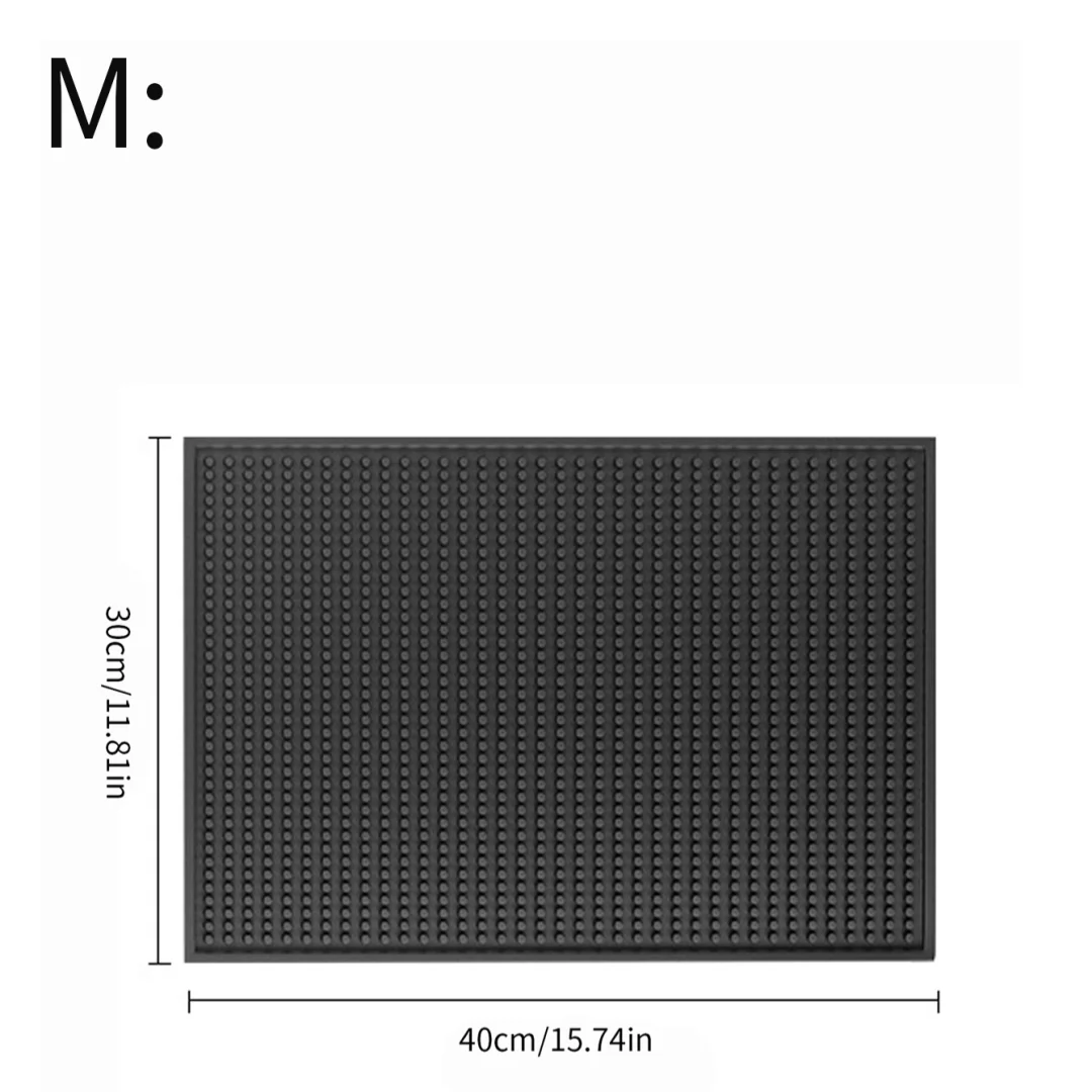 Black PVC Bar Mat – Drainer & Spill Mat for Countertops Bar Drainer Mat Axl 40x30cm