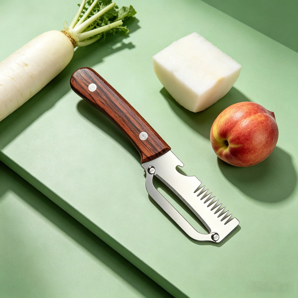 Stainless Steel Vegetable Peeler & Fruit Cutting Knife Set Vegetable Peeler Set Axl Peeler-B