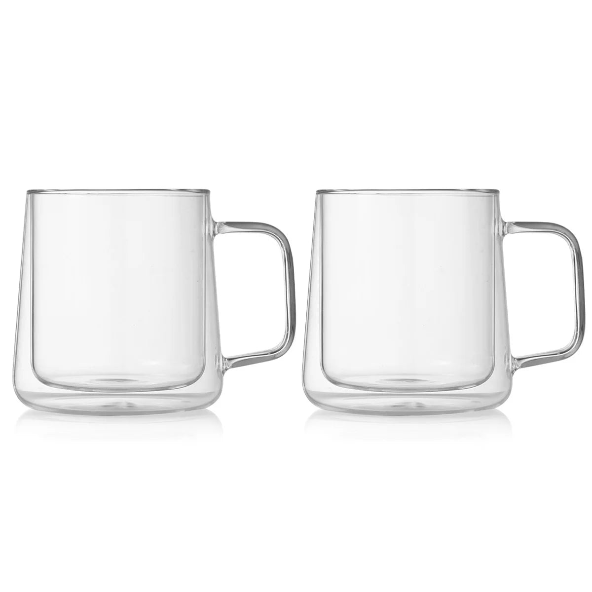 Leeseph Double Wall Glass Mugs 13.5oz/24oz – Set of 2 Glass Coffee Mugs Axl 600ML 400-600ml