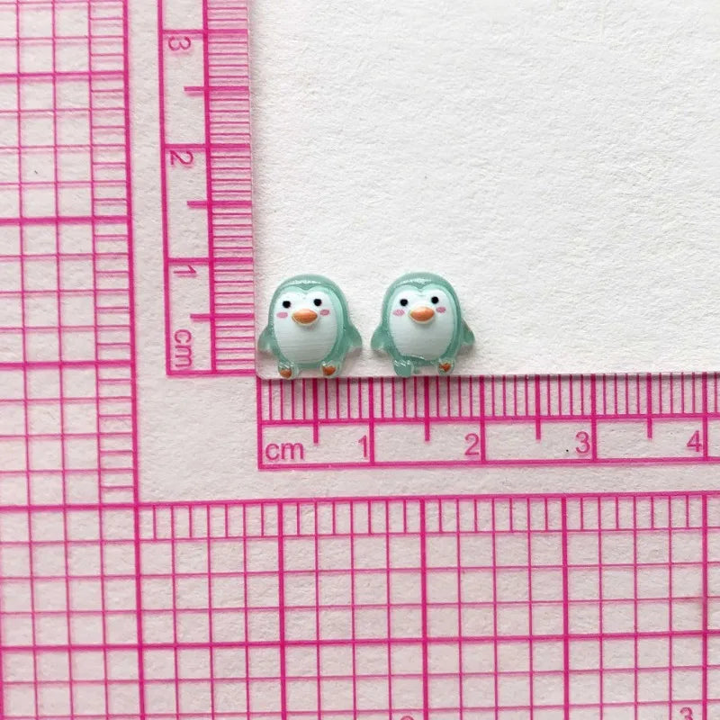 50 Pcs Mini Resin Penguin Flatback Figurines – Nail & DIY Craft Craft Embellishments Axl
