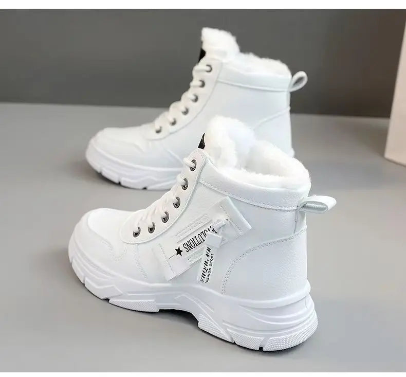 Women's Winter Snow Ankle Boots – Lace-Up Warm Casual Shoes Women's Snow Boots Axl
