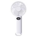 Portable Handheld Fan LCD Display 6-Speed Desk & Personal Fan Portable Personal Fan Axl white