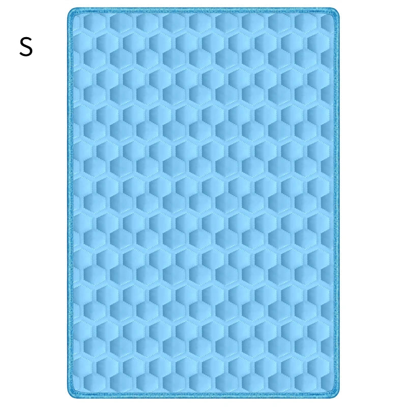 Pet Cooling Mat for Cats & Dogs – Breathable Lightweight Pad Pet Cooling Mat Axl BLUE-S