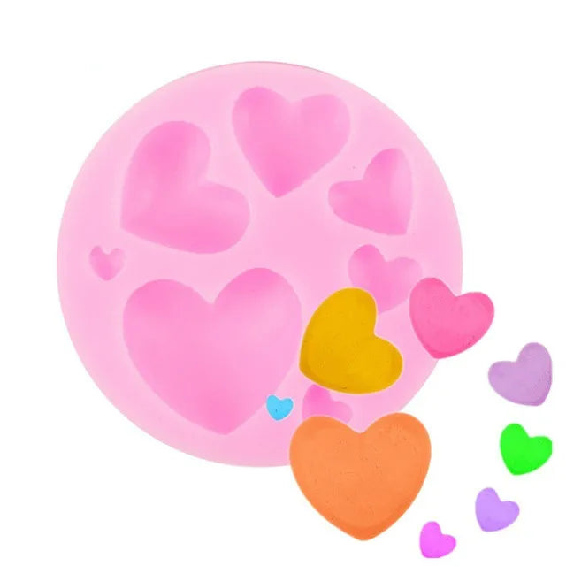 Heart Silicone Fondant Mold – DIY Chocolate & Candy Cake Decorating Fondant Cake Mold Axl