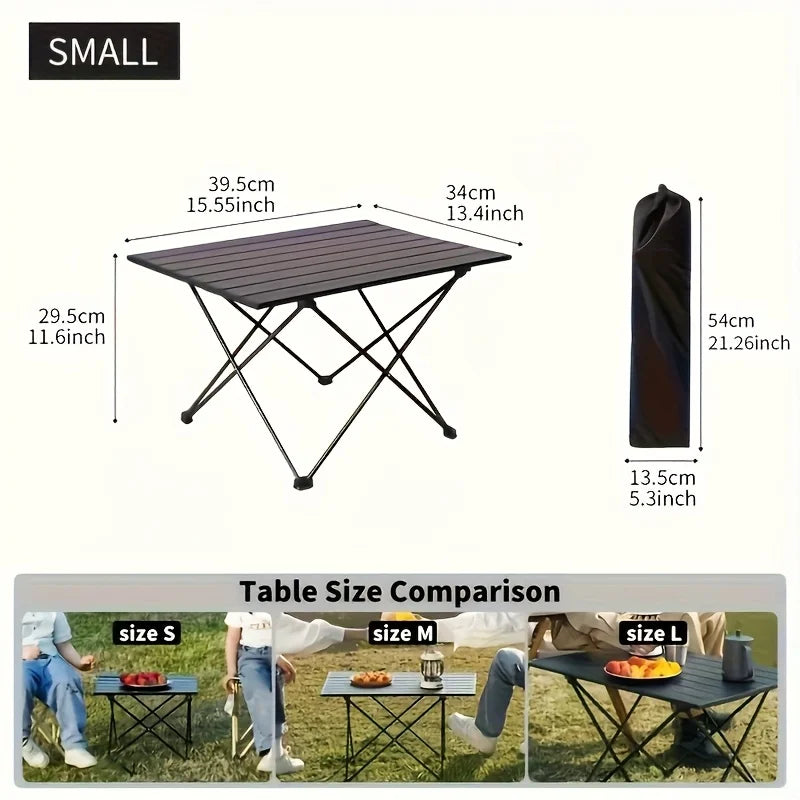 Aluminum Folding Camping Table – Lightweight Portable Outdoor Folding Camping Table Axl Small-1pc