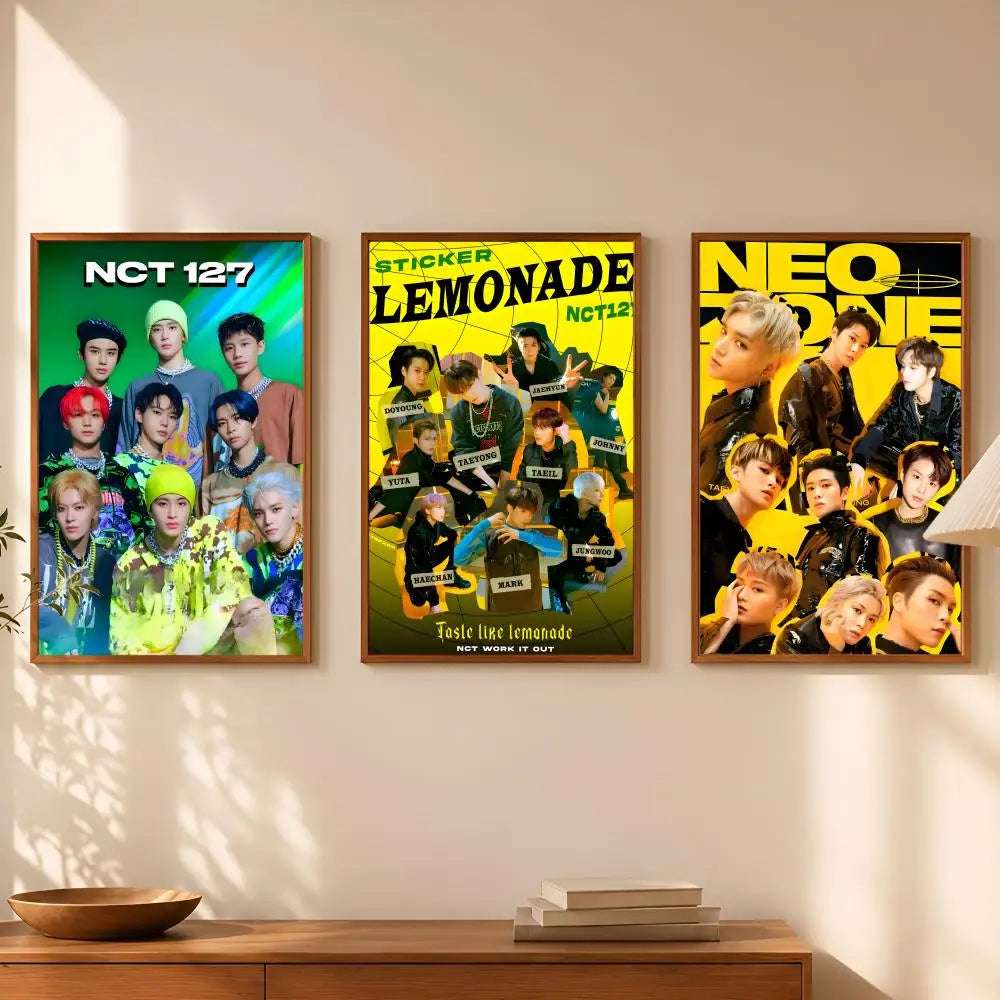 NCT127 Self-Stick HD PVC Wall Art Poster | Waterproof Decor Wall Art Poster Axl
