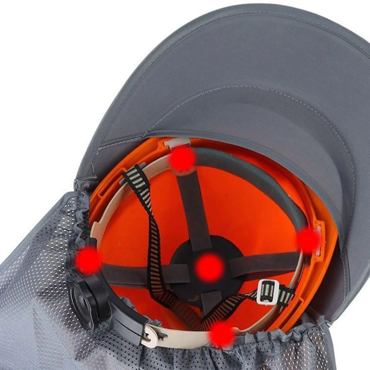 Hard Hat Sun Shade Visor with Reflective Strip | Helmet Attachment Helmet Sun Shade Axl