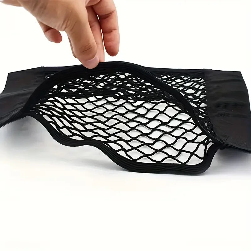Black Mesh Car Trunk Organizer – Double-Layer Storage Box Car Trunk Organizer Axl